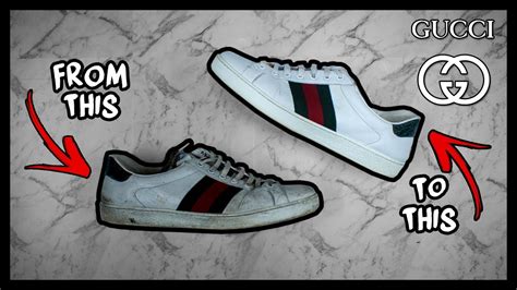 how to keep gucci sneakers from creasing|how to clean Gucci ace.